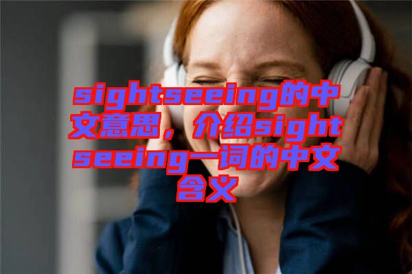 sightseeing的中文意思，介紹sightseeing一詞的中文含義