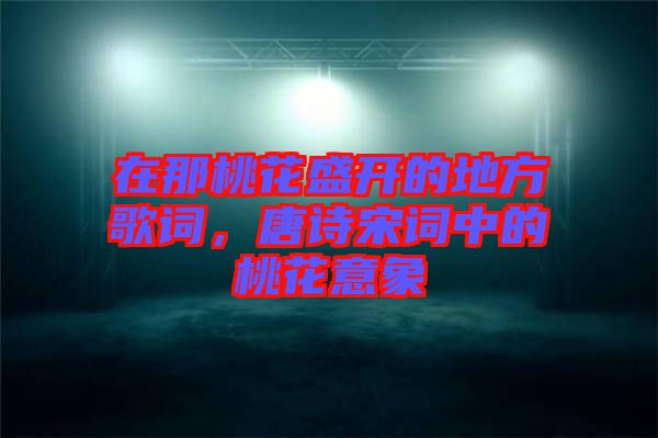 在那桃花盛開的地方歌詞，唐詩宋詞中的桃花意象