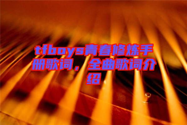 tfboys青春修煉手冊(cè)歌詞，全曲歌詞介紹