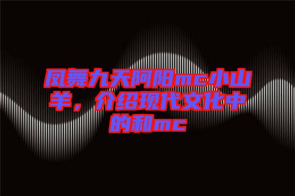 鳳舞九天阿陽mc小山羊，介紹現代文化中的和mc