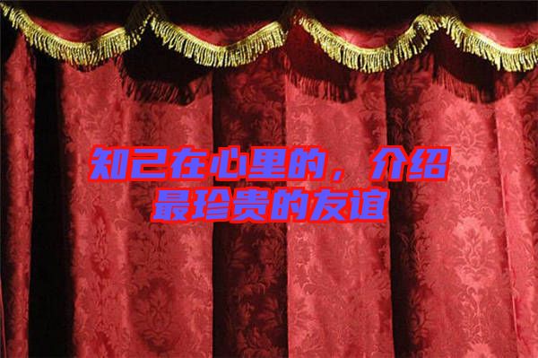 知己在心里的，介紹最珍貴的友誼