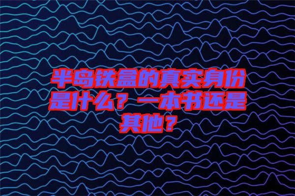 半島鐵盒的真實身份是什么？一本書還是其他？