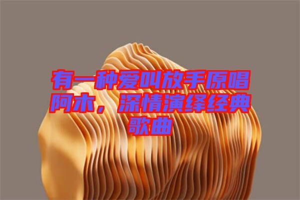 有一種愛叫放手原唱阿木，深情演繹經典歌曲
