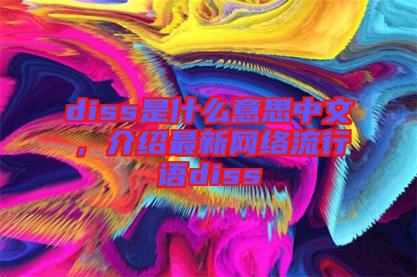 diss是什么意思中文，介紹最新網(wǎng)絡流行語diss