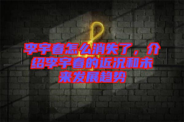 李宇春怎么消失了，介紹李宇春的近況和未來發展趨勢