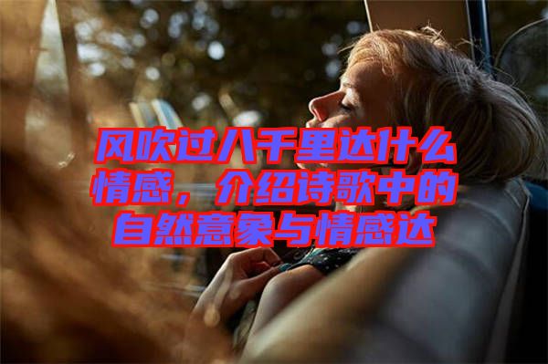 風吹過八千里達什么情感，介紹詩歌中的自然意象與情感達