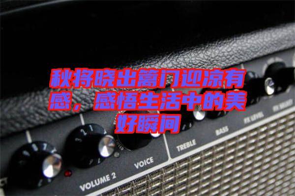 秋將曉出籬門迎涼有感，感悟生活中的美好瞬間