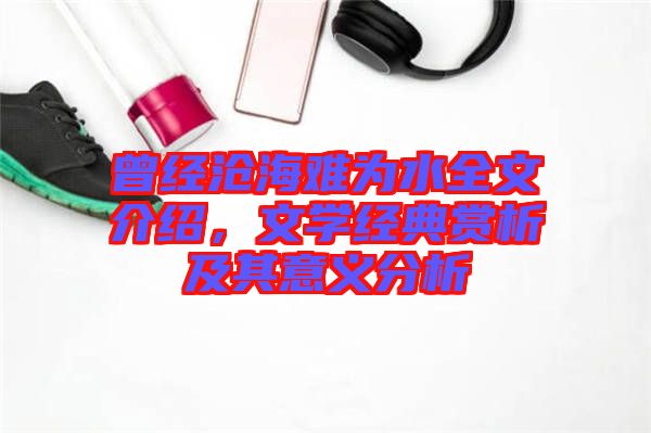 曾經滄海難為水全文介紹，文學經典賞析及其意義分析