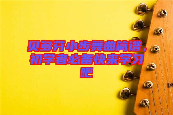 貝多芬小步舞曲簡譜，初學者必備快來學習吧