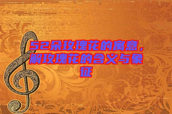 52朵玫瑰花的寓意，解玫瑰花的含義與象征