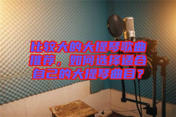 比較大的大提琴歌曲推薦，如何選擇適合自己的大提琴曲目？