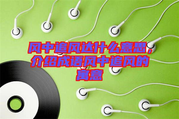 風中追風達什么意思，介紹成語風中追風的寓意