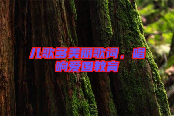 兒歌多美麗歌詞，唱響愛國(guó)教育