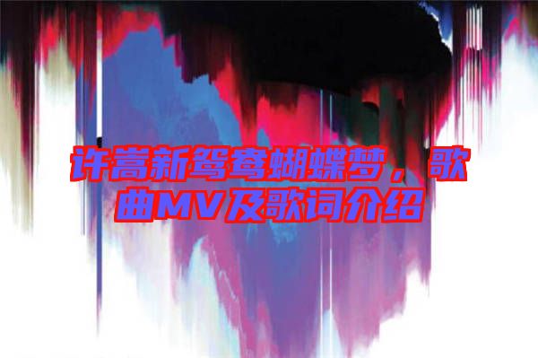 許嵩新鴛鴦蝴蝶夢，歌曲MV及歌詞介紹
