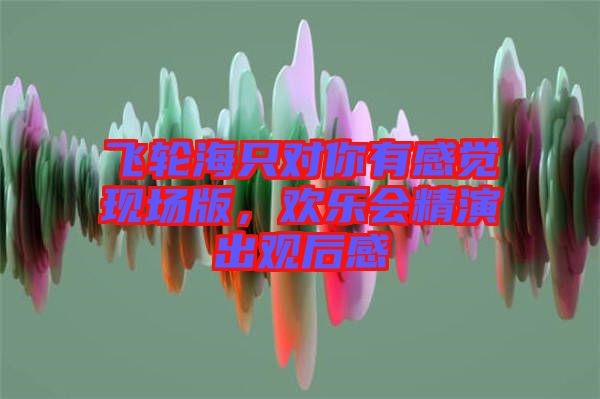 飛輪海只對你有感覺現場版，歡樂會精演出觀后感