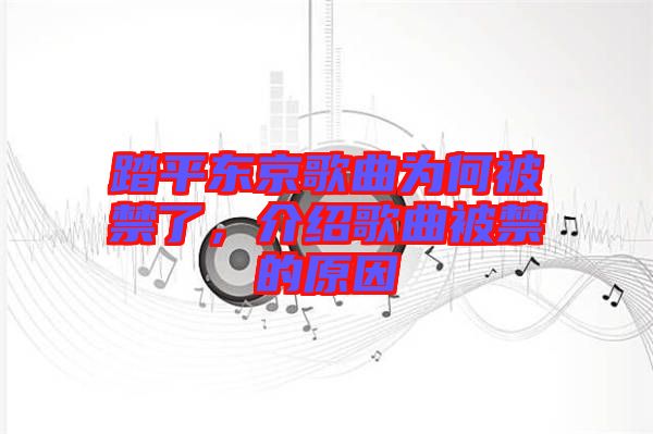 踏平東京歌曲為何被禁了，介紹歌曲被禁的原因