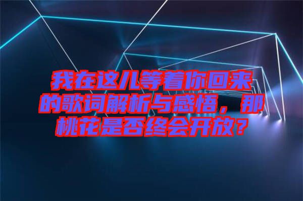 我在這兒等著你回來的歌詞解析與感悟，那桃花是否終會(huì)開放？