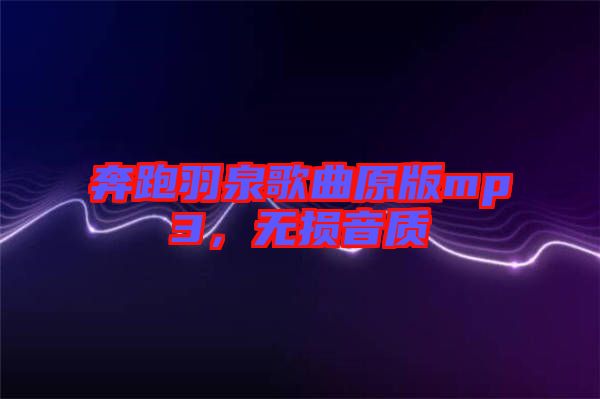 奔跑羽泉歌曲原版mp3，無損音質