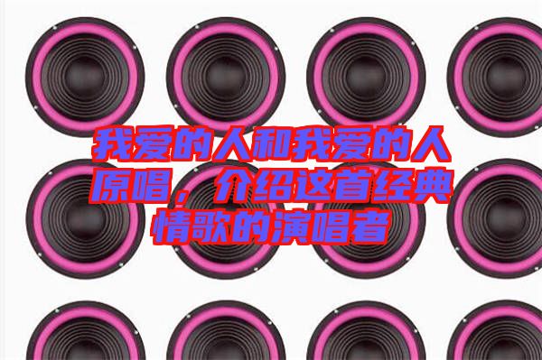 我愛的人和我愛的人原唱，介紹這首經典情歌的演唱者