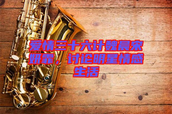 愛情三十六計魏晨宋妍霏，討論明星情感生活
