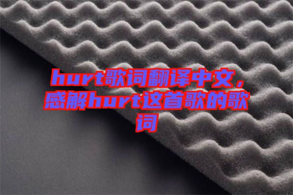 hurt歌詞翻譯中文，感解hurt這首歌的歌詞