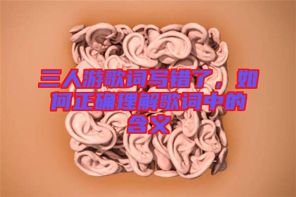 三人游歌詞寫錯了，如何正確理解歌詞中的含義