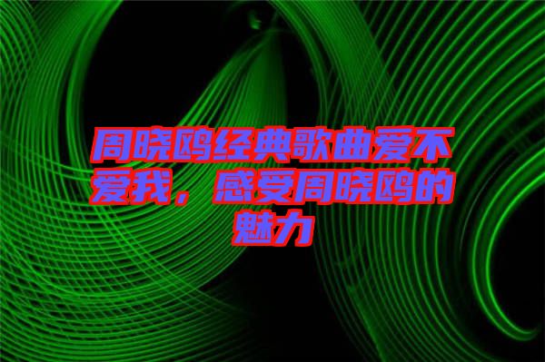 周曉鷗經典歌曲愛不愛我，感受周曉鷗的魅力