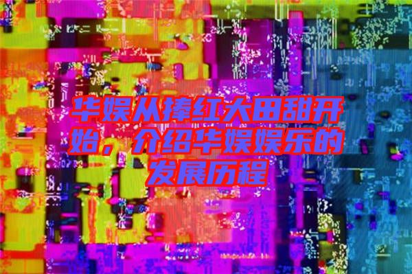 華娛從捧紅大田甜開始，介紹華娛娛樂的發展歷程