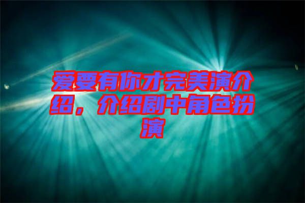 愛要有你才完美演介紹，介紹劇中角色扮演