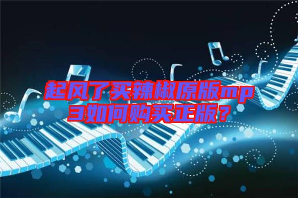 起風(fēng)了買辣椒原版mp3如何購買正版？