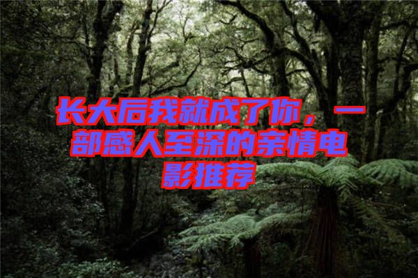 長大后我就成了你，一部感人至深的親情電影推薦