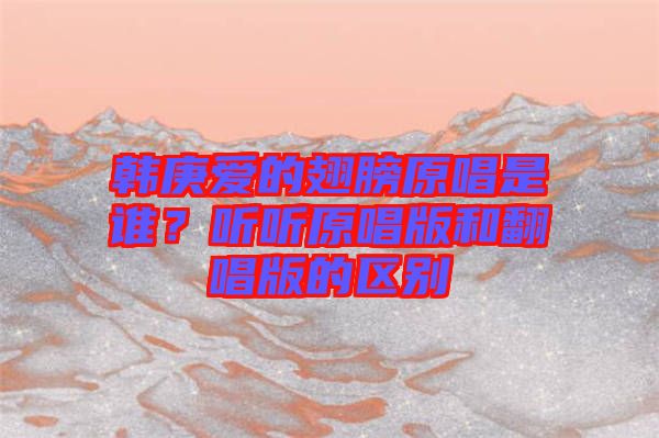 韓庚愛的翅膀原唱是誰(shuí)？聽聽原唱版和翻唱版的區(qū)別