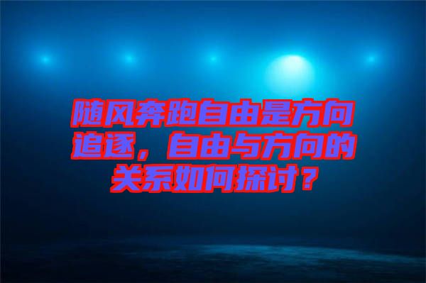 隨風奔跑自由是方向追逐，自由與方向的關系如何探討？